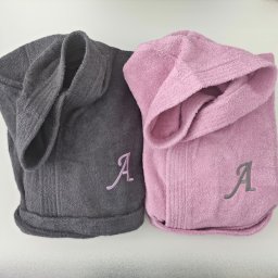 Μπουρνούζι χρωματιστό ενηλίκων – Harri με κέντημα