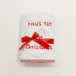 x-mas baby σετ με κέντημα