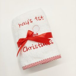 x-mas baby σετ με κέντημα