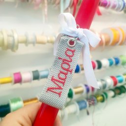 Glossy Λαμπάδα με κέντημα