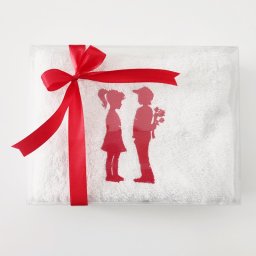 Πετσετούλα Ερωτευμένων με κέντημα