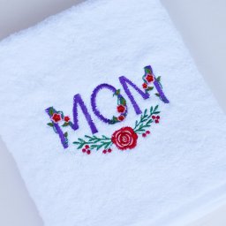 Πετσέτα προσώπου για την μητέρα με κέντημα