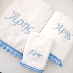 3 Πετ. Iris Σώματος-Προσώπου-Χεριών με κέντημα & πομ-πομ