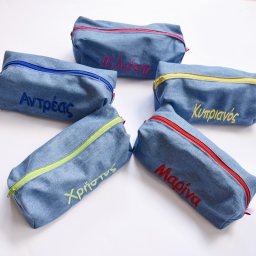 L βαρελάκι Τζιν κασετίνα με κέντημα