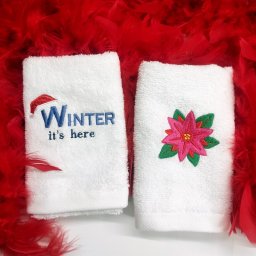 2πετσέτες χεριών με κέντημα – Xmas