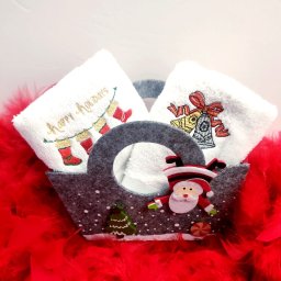 2πετσέτες χεριών με κέντημα – Αγ.Βασίλης