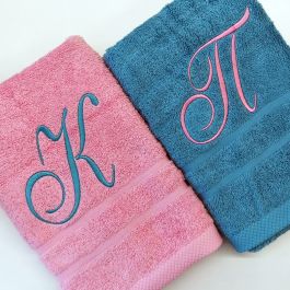 Χρωματιστή πετσέτα σώματος 150*80 με κέντημα