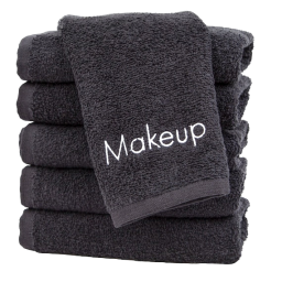 Πετσέτα χεριών μαύρη με κέντημα