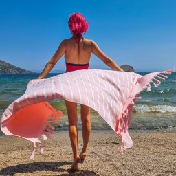 Πετσέτα Θαλάσσης – Πόλη 90*190 με κέντημα