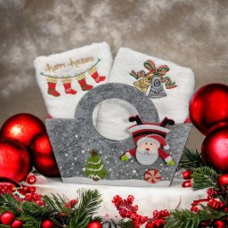 2πετσέτες χεριών με κέντημα – Αγ.Βασίλης