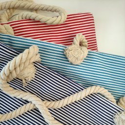 Thin Stripes Bag με κέντημα