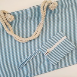 Thin Stripes Bag με κέντημα