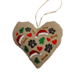 Μαξιλαράκι στολίδι με κέντημα