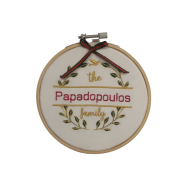 Οικογενειακό τελάρο με κέντημα
