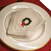 Xmas πετσέτα φαγητού με κέντημα