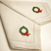 Xmas πετσέτα φαγητού με κέντημα