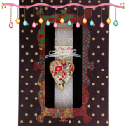 Λαμπάδα μεταλλική καρδιά