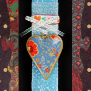 Λαμπάδα μεταλλική καρδιά