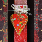 Λαμπάδα μεταλλική καρδιά