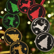 Βελούδινα στολίδια με κέντημα